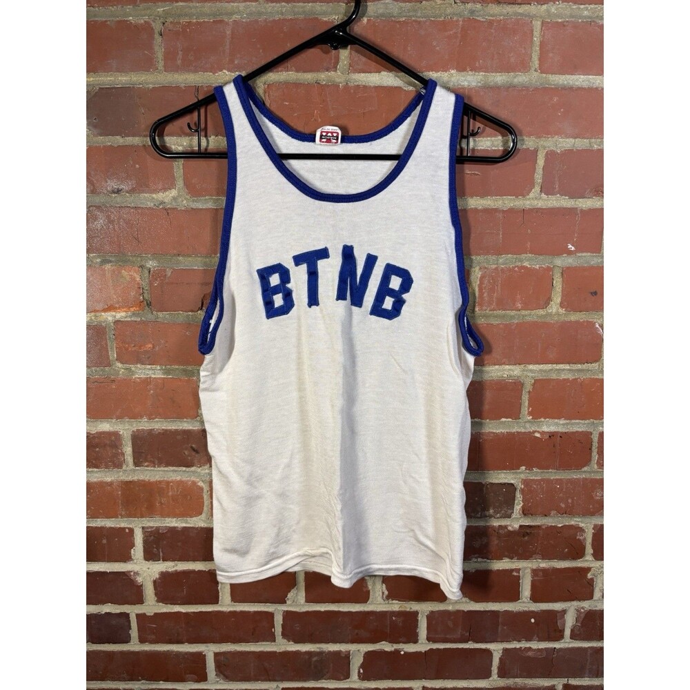 Vintage 1960s Tank Top Mason Athletic Wear BTNB Number 19 Adult Medium